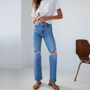 AYR Jeans The LaLa Saturn Return Classic Distressed 90s Grunge Denim Size 31